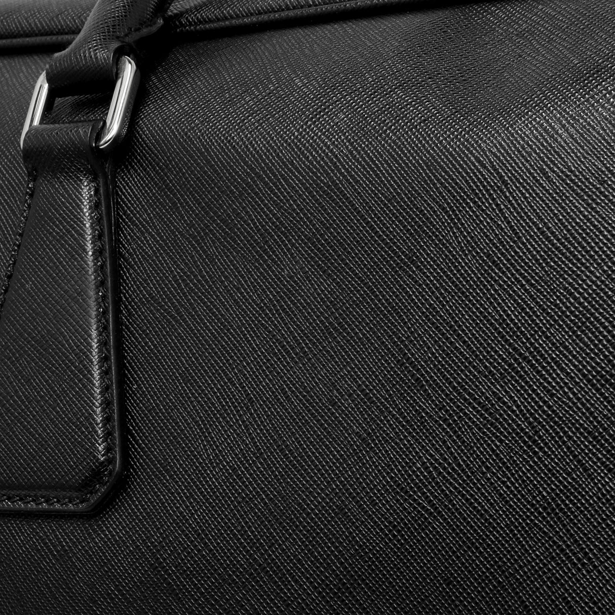 Prada Black Saffiano Travel Briefcase