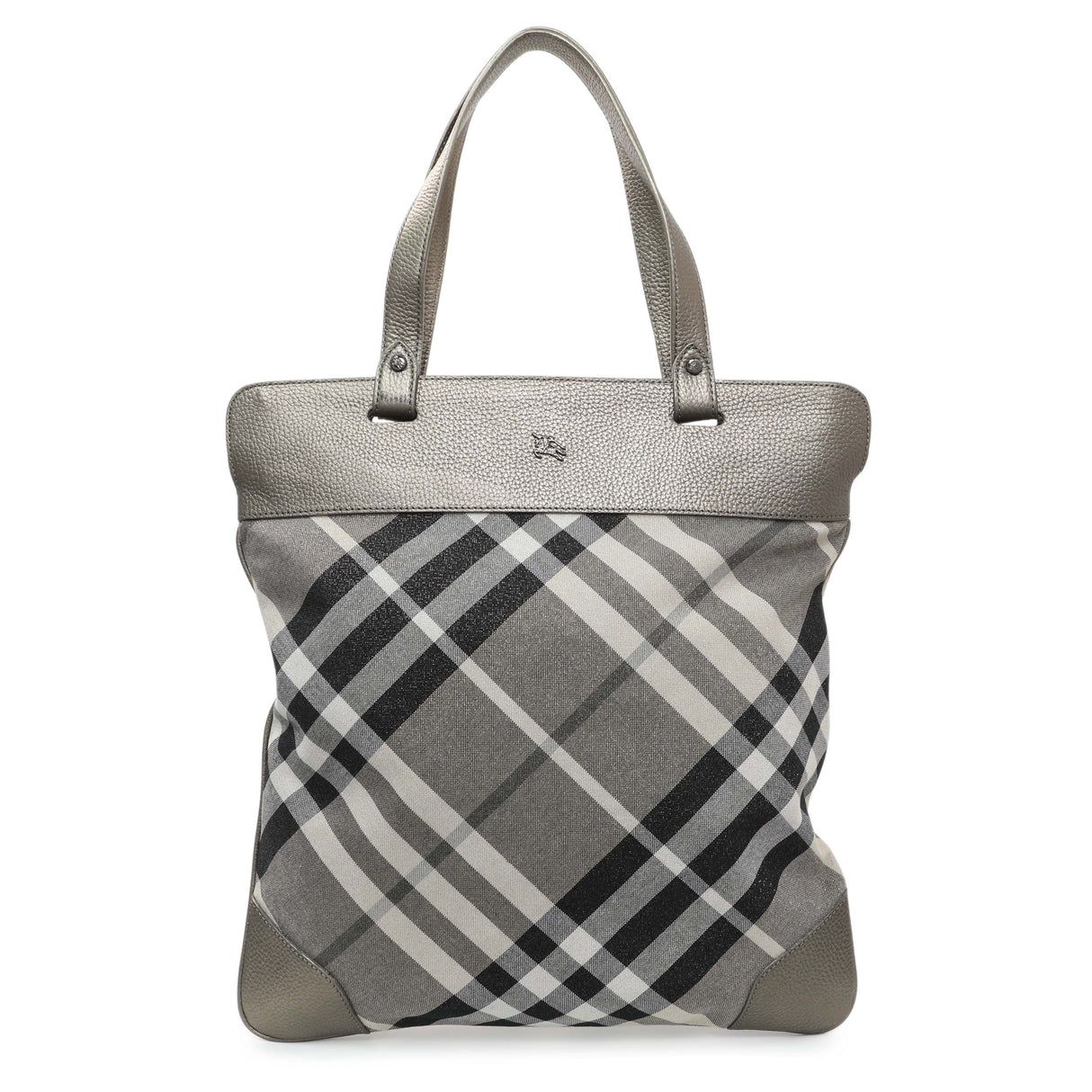 Burberry Shimmer Check Stowell Roll-Up Tote Handbags Burberry