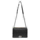 Chanel Black Quilted Caviar New Medium Boy Bag Handbags Chanel