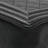 Chanel Black Quilted Caviar New Medium Boy Bag Handbags Chanel
