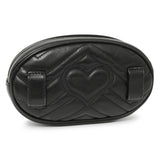 Gucci Black Calfskin Matelasse GG Marmont Belt Bag