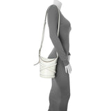 Alexander McQueen White Calfskin Curve Small Bucket Bag Handbags Alexander McQueen