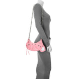 Balenciaga Pink Arena Calfskin Leather Le Cagole with Chain Handbags Balenciaga