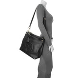 -6 items thur. may 14 ⬆️- 84743 Gucci Black Pebbled Calfskin Large Soho Hobo Handbags Gucci