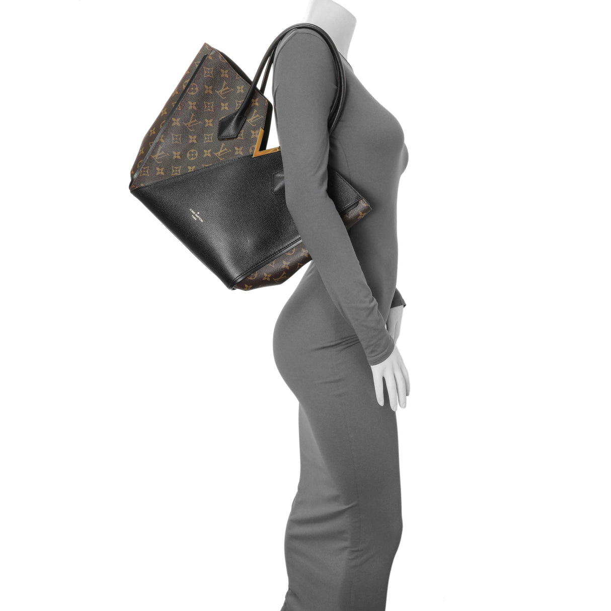 Louis Vuitton Calfskin Monogram Kimono Tote Black