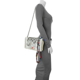 Chanel Beige Canvas Tromp L’Oeil Graffiti Oh My Boy Flap Handbags Chanel
