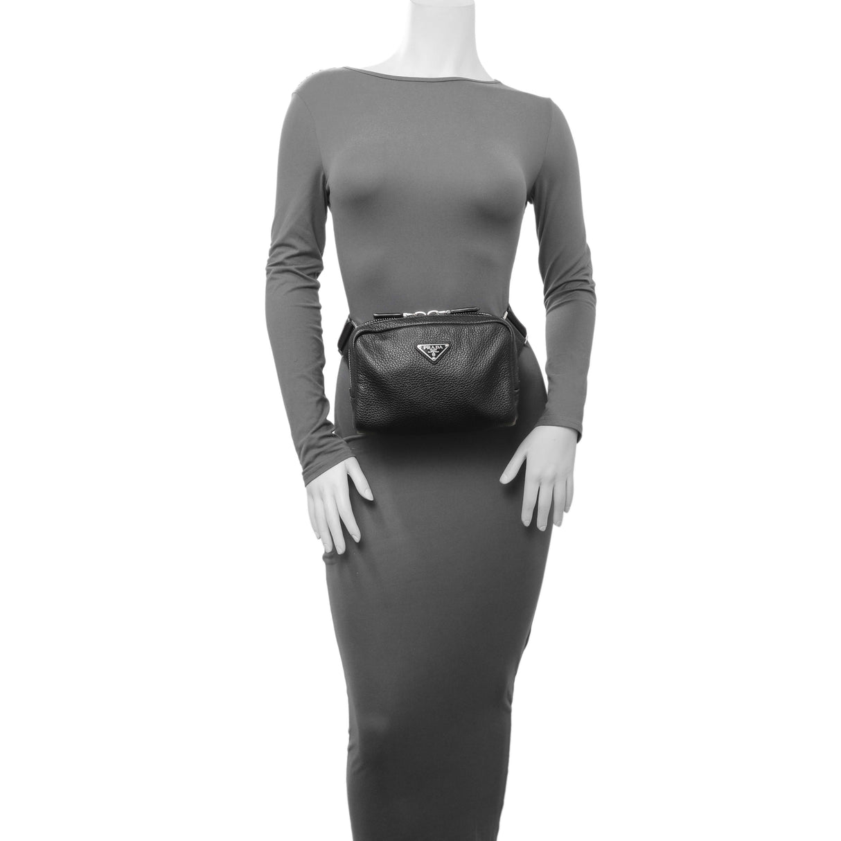 Prada Vitello Daino Nero Shoulder Bag Handbags Prada