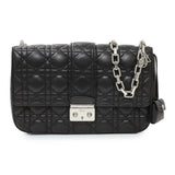 Christian Dior Black Lambskin Cannage Medium Miss Dior Flap Handbags Christian Dior