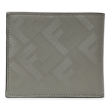 Fendi Grey Vitello King Diagonal Bifold Wallet