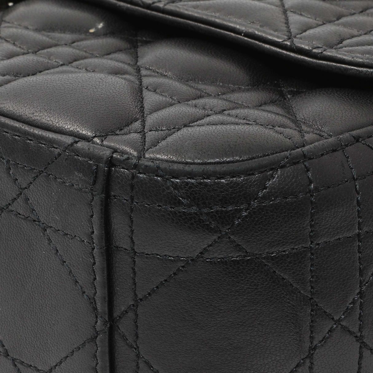 Christian Dior Black Lambskin Cannage Medium Miss Dior Flap Handbags Christian Dior