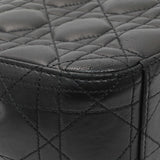 Christian Dior Black Lambskin Cannage Medium Miss Dior Flap Handbags Christian Dior