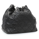 Chanel Black Glazed Calfskin On The Road Bucket Bag Handbags Chanel