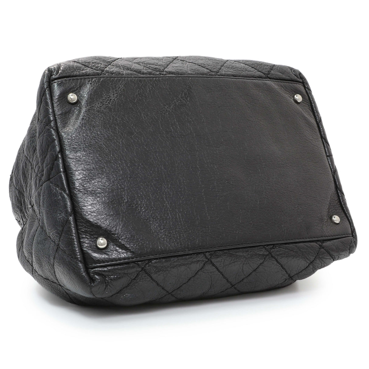 Chanel Black Glazed Calfskin On The Road Bucket Bag Handbags Chanel