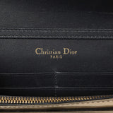 Christian Dior Metallic Gold Patent Micro Cannage Diorama Wallet on Chain