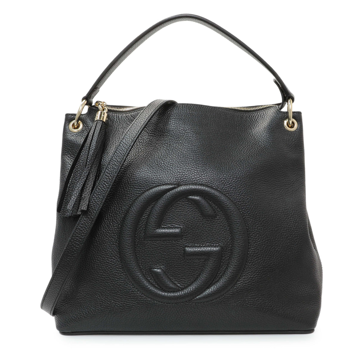 -6 items thur. may 14 ⬆️- 84743 Gucci Black Pebbled Calfskin Large Soho Hobo Handbags Gucci
