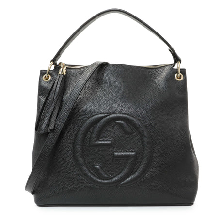 -6 items thur. may 14 ⬆️- 84743 Gucci Black Pebbled Calfskin Large Soho Hobo Handbags Gucci