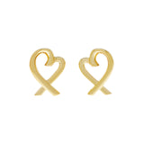 Tiffany & Co. 18K Yellow Gold Paloma Picasso Loving Heart Earrings Designer Jewellery Tiffany and Co