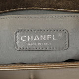 Chanel Silver Gold Quilted Calfskin Medium Boy Bag