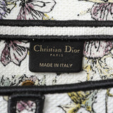 Christian Dior White Floral Embroidered Saddle Bag Handbags Christian Dior