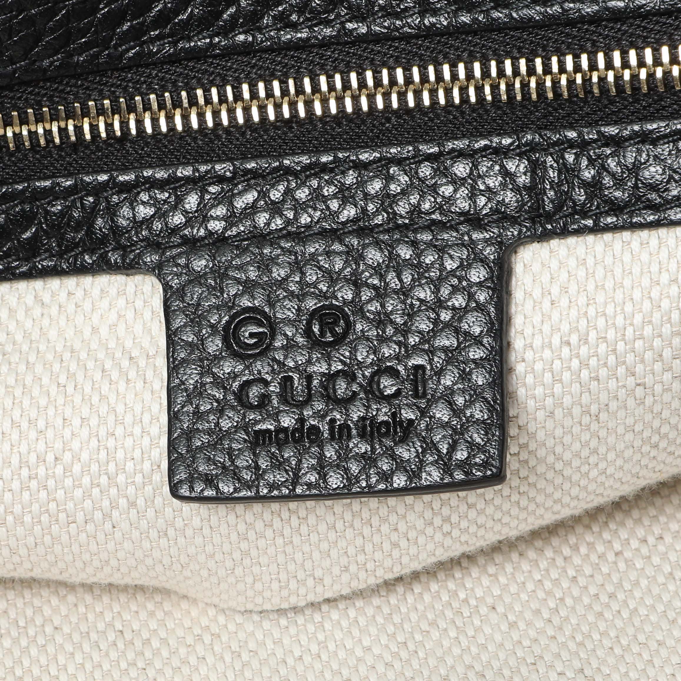 Gucci Black Pebbled Calfskin Large Soho Hobo – Modaselle