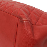 Chanel Red Quilted Caviar Grand Shopping Tote GST