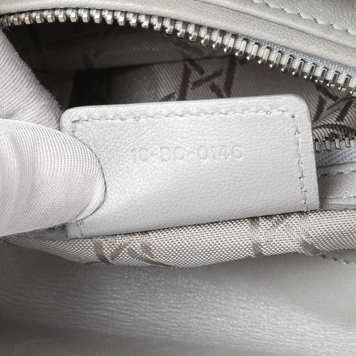 Christian Dior Grey Lambskin Cannage Medium Lady Dior Handbags Christian Dior