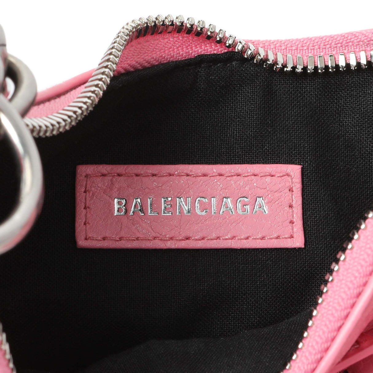 Balenciaga Pink Arena Calfskin Leather Le Cagole with Chain Handbags Balenciaga