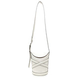 Alexander McQueen White Calfskin Curve Small Bucket Bag Handbags Alexander McQueen