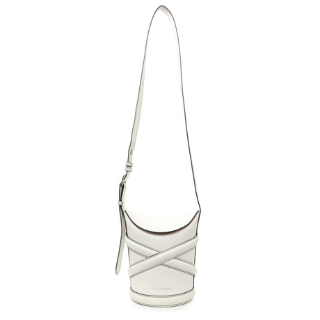 -6 items Mon. May 11 ⬆️- Alexander McQueen White Calfskin Curve Small Bucket Bag Handbags Alexander McQueen