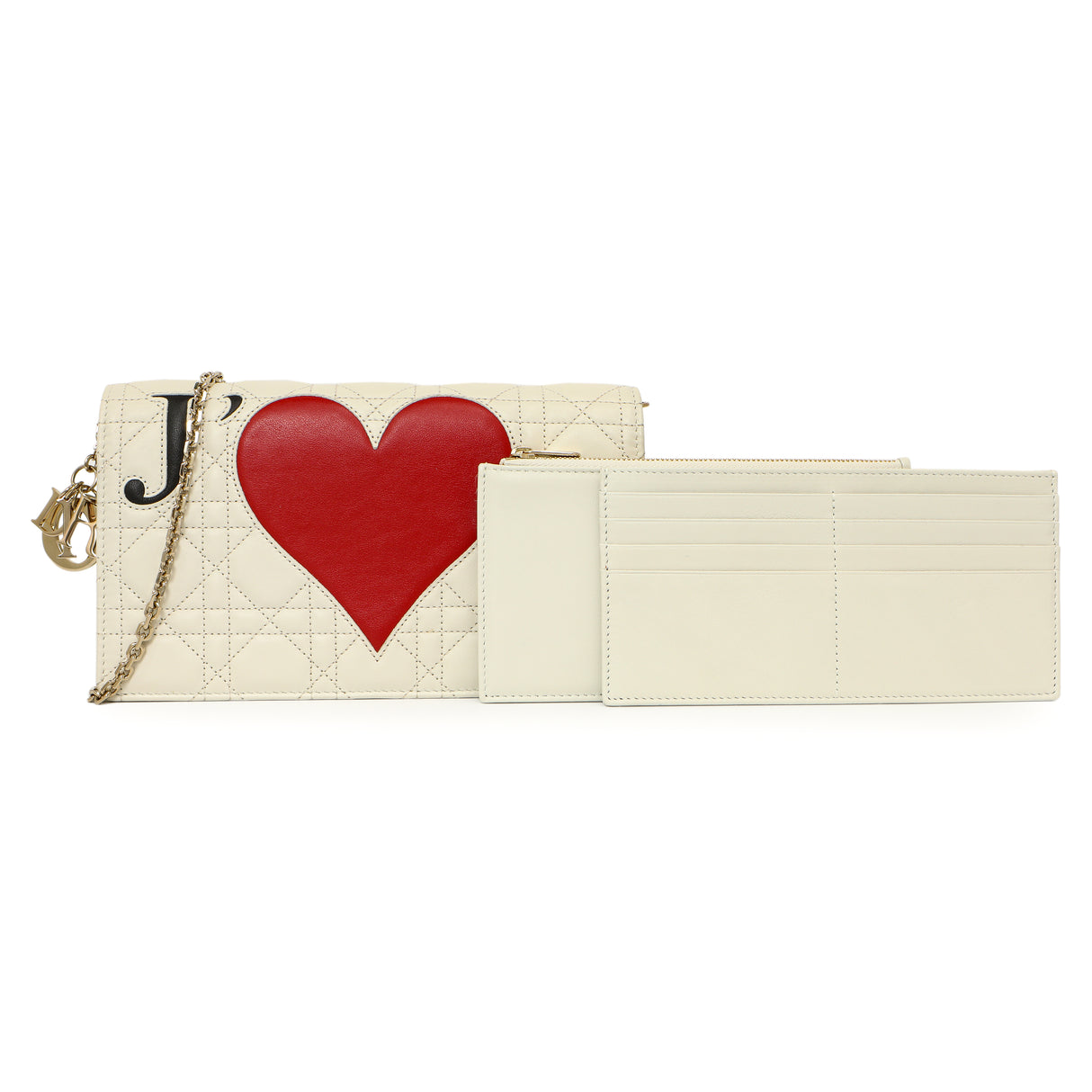 Christian Dior Lambskin Cannage DiorAmour Lady Dior Clutch