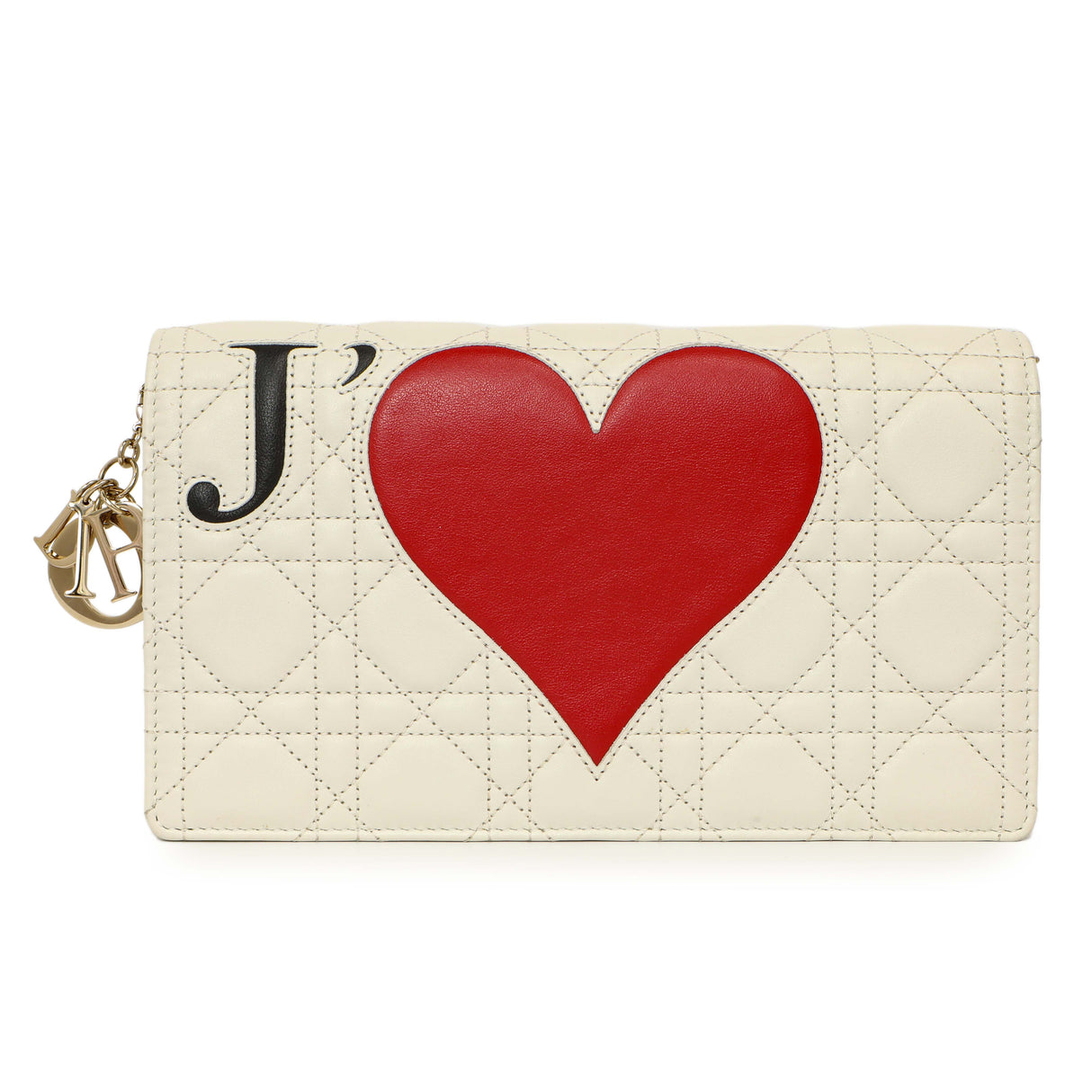 Christian Dior Lambskin Cannage DiorAmour Lady Dior Clutch