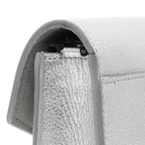 Louis Vuitton Silver Soft Calfskin Mylockme Chain Pochette Handbags Louis Vuitton