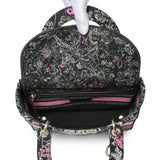 Christian Dior Black Pink Embroidered Medium Lady D-Lite Handbags Christian Dior