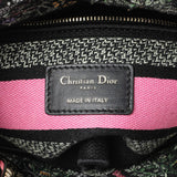Christian Dior Black Pink Embroidered Medium Lady D-Lite Handbags Christian Dior