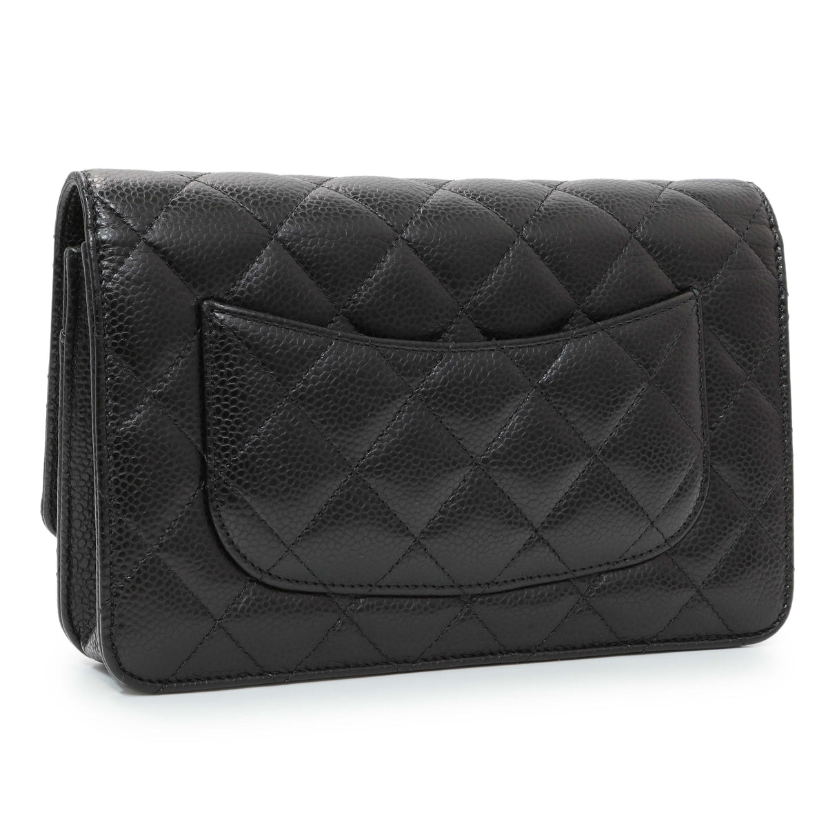 Chanel Black Quilted Caviar Wallet on Chain Handbags Chanel