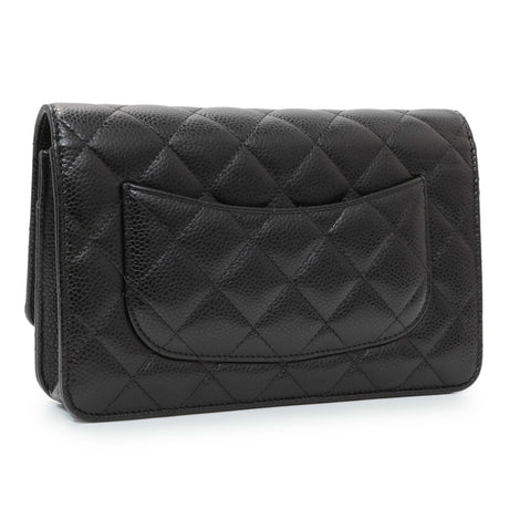 Chanel Black Quilted Caviar Wallet on Chain Handbags Chanel