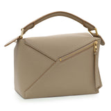 Loewe Beige Grained Calfskin Small Puzzle Edge Bag