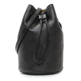 Stella McCartney Black Eco Alter Nappa Perforated Logo Mini Bucket Bag Handbags Stella McCartney