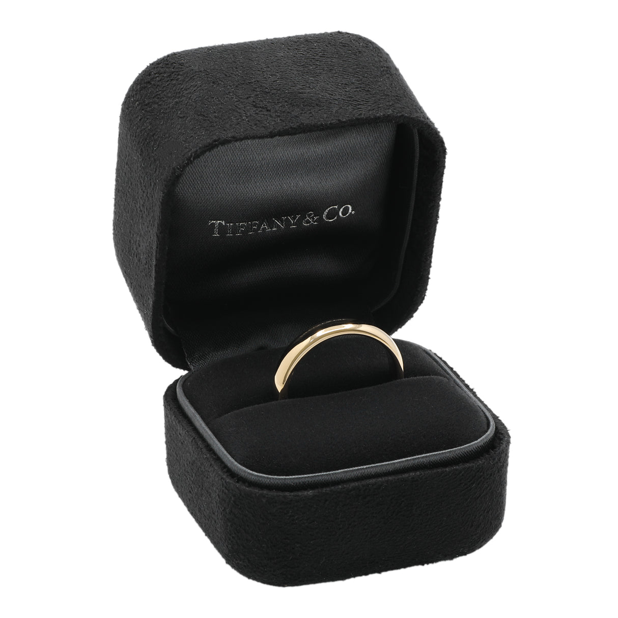 Tiffany & Co. 18K Yellow Gold 4.5mm Forever Wedding Band Ring Designer Jewellery Tiffany and Co