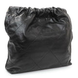 Chanel Black Shiny Calfskin Quilted Small Chanel 22