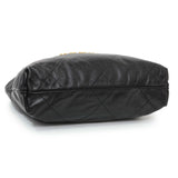 Chanel Black Shiny Calfskin Quilted Small Chanel 22