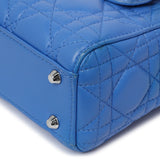 Christian Dior Blue Lambskin Cannage Mini Lady Dior Handbags Christian Dior