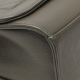 Chanel Khaki Grained Calfskin Quilted Medium Label Click Flap