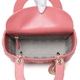 Christian Dior Pink Lambskin Cannage Small My ABCDior Lady Dior Handbags Christian Dior