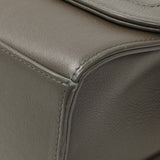 Chanel Khaki Grained Calfskin Quilted Medium Label Click Flap