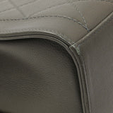 Chanel Khaki Grained Calfskin Quilted Medium Label Click Flap