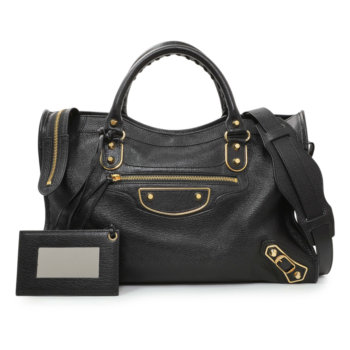 6 items Wed July 29 ⬆️Balenciaga Black Chevre Gold Metallic Edge Hardware City Handbags Balenciaga