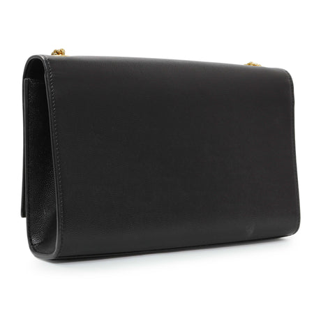 Saint Laurent Black Grain De Poudre Medium Monogram Kate Satchel Handbags Saint Laurent