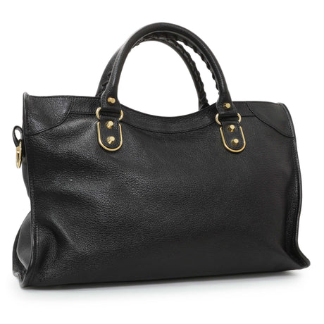 6 items Wed July 29 ⬆️Balenciaga Black Chevre Gold Metallic Edge Hardware City Handbags Balenciaga