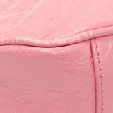 Balenciaga Pink Arena Calfskin Leather Le Cagole with Chain Handbags Balenciaga